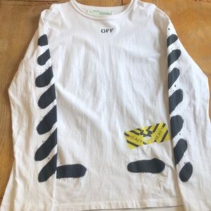 Off-White Men’s Diagonal Spray Long Sleeve Tee